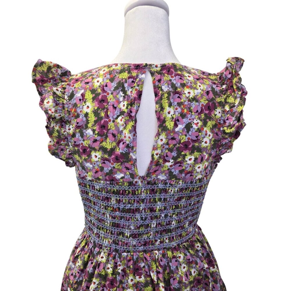 English Factory Floral Smocked Midi Dress Size XS - Picture 5 of 6